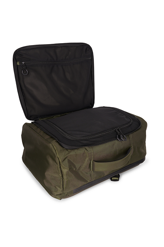 8720053413443-Kinetic-Balance-Wheelchair-Bag-�-Backrest-Travel-Pack-II_Deep-Green_travel_open-2