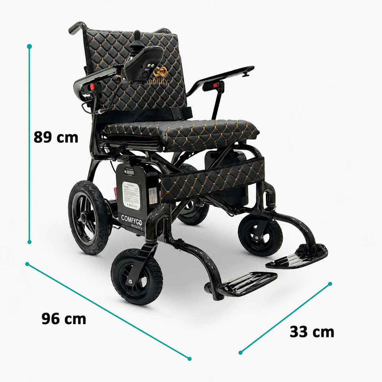 Lehký karbonový elektrický invalidní vozík ComfyGO Phoenix - Obrázek 4